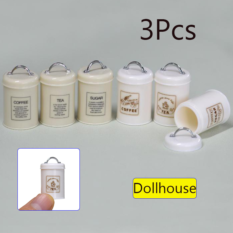 Food Storage And - 3 шт. миниатюрный кукольный домик, мини-банки