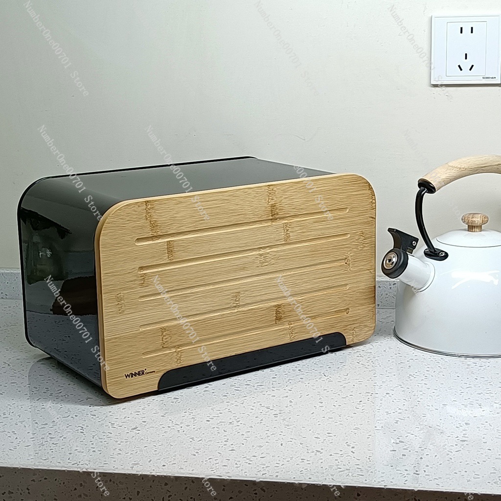 Bread Box Bamboo - Хлебница для кухни с бамбуковой крышкой,