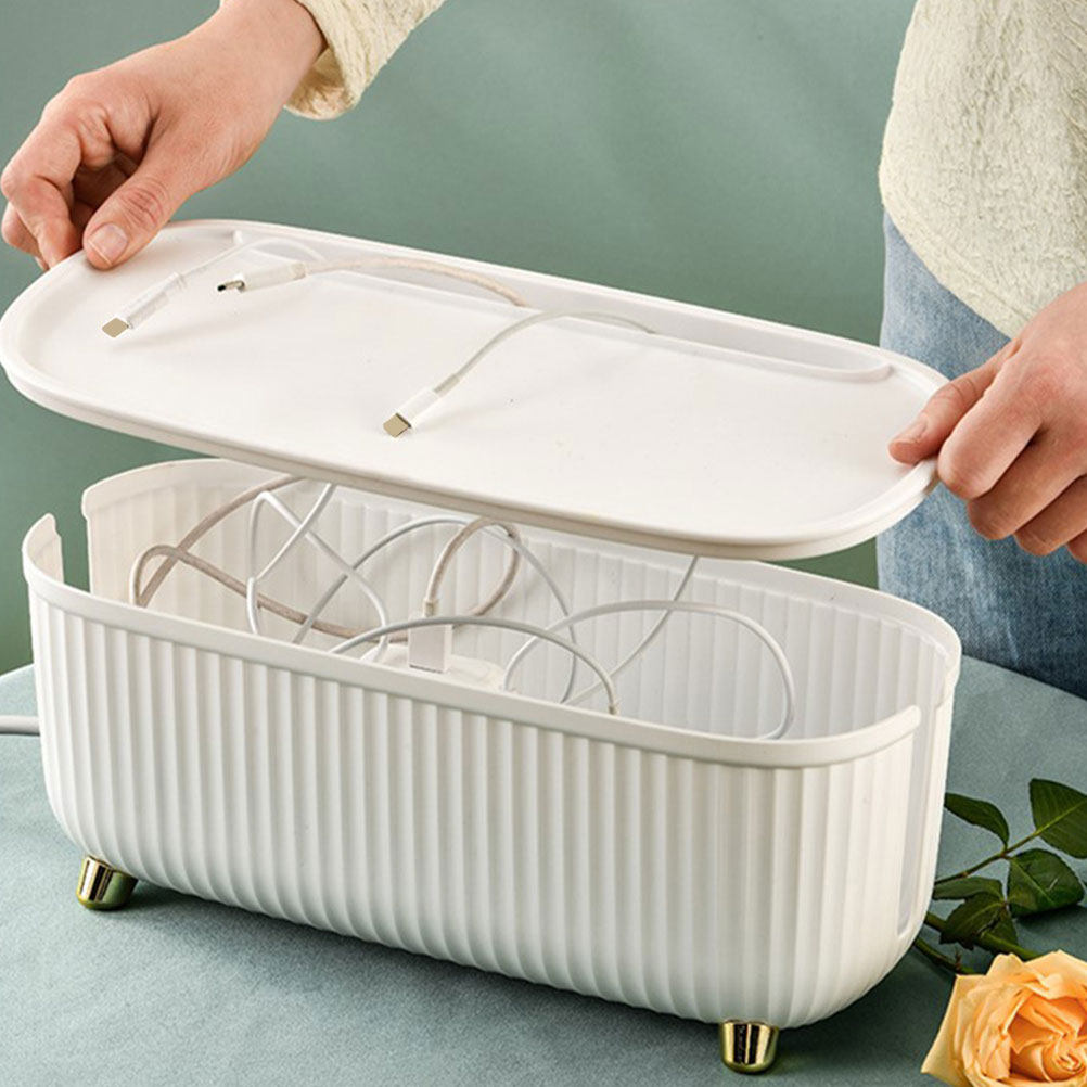 Food Storage Management - Бокс для хранения проводов с бамбуковой