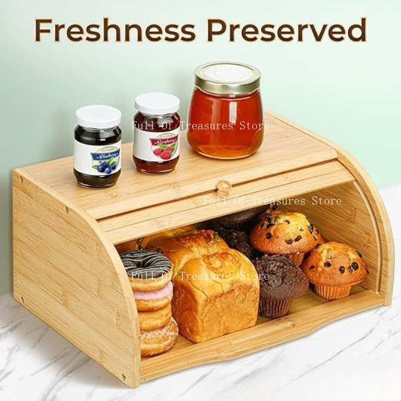 Bread Box Bamboo - Бамбуковая хлебница для домашней кухни, для