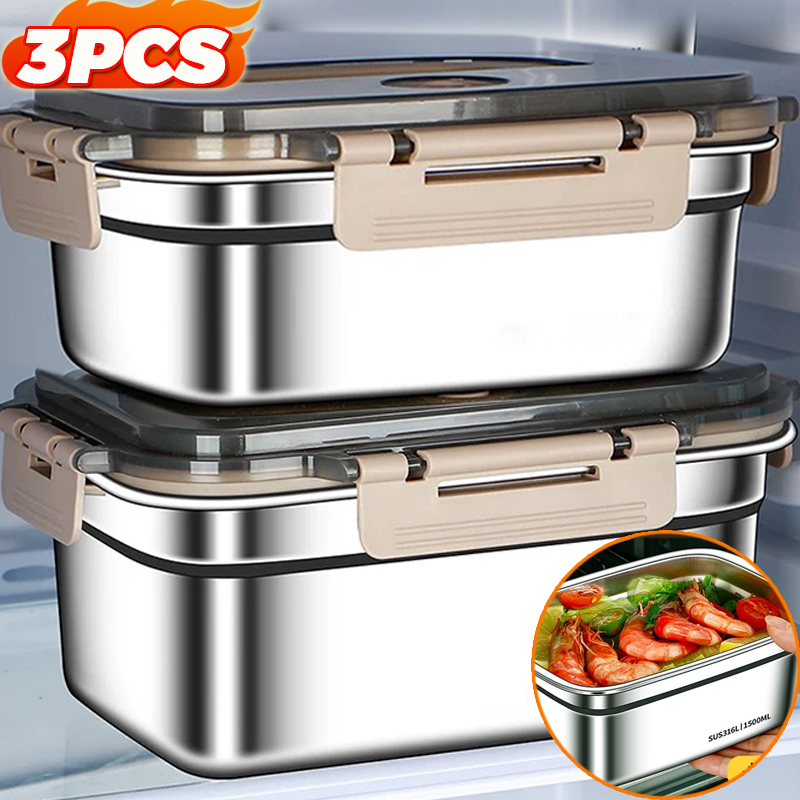 Food Storage In Stainless Steel - Большой ланч-бокс из нержавеющей стали с