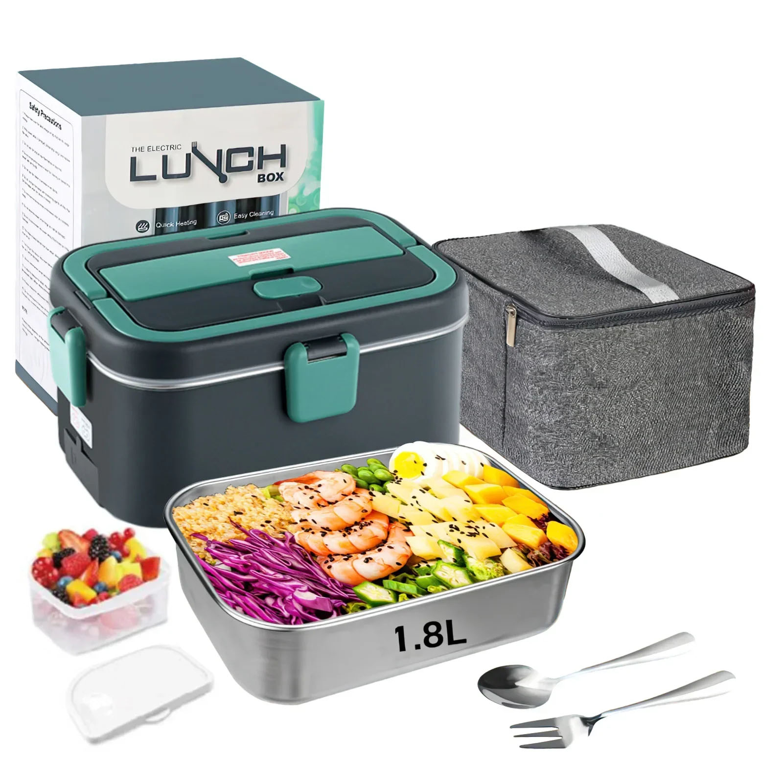 Food Storage Camping - Электрический ланч-бокс, подогреватель еды, 1,8 л,