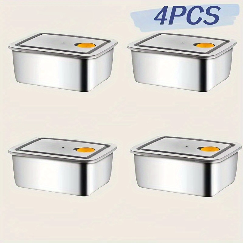 Food Storage Stainless Steel Containers - Набор из 4 контейнеров для хранения