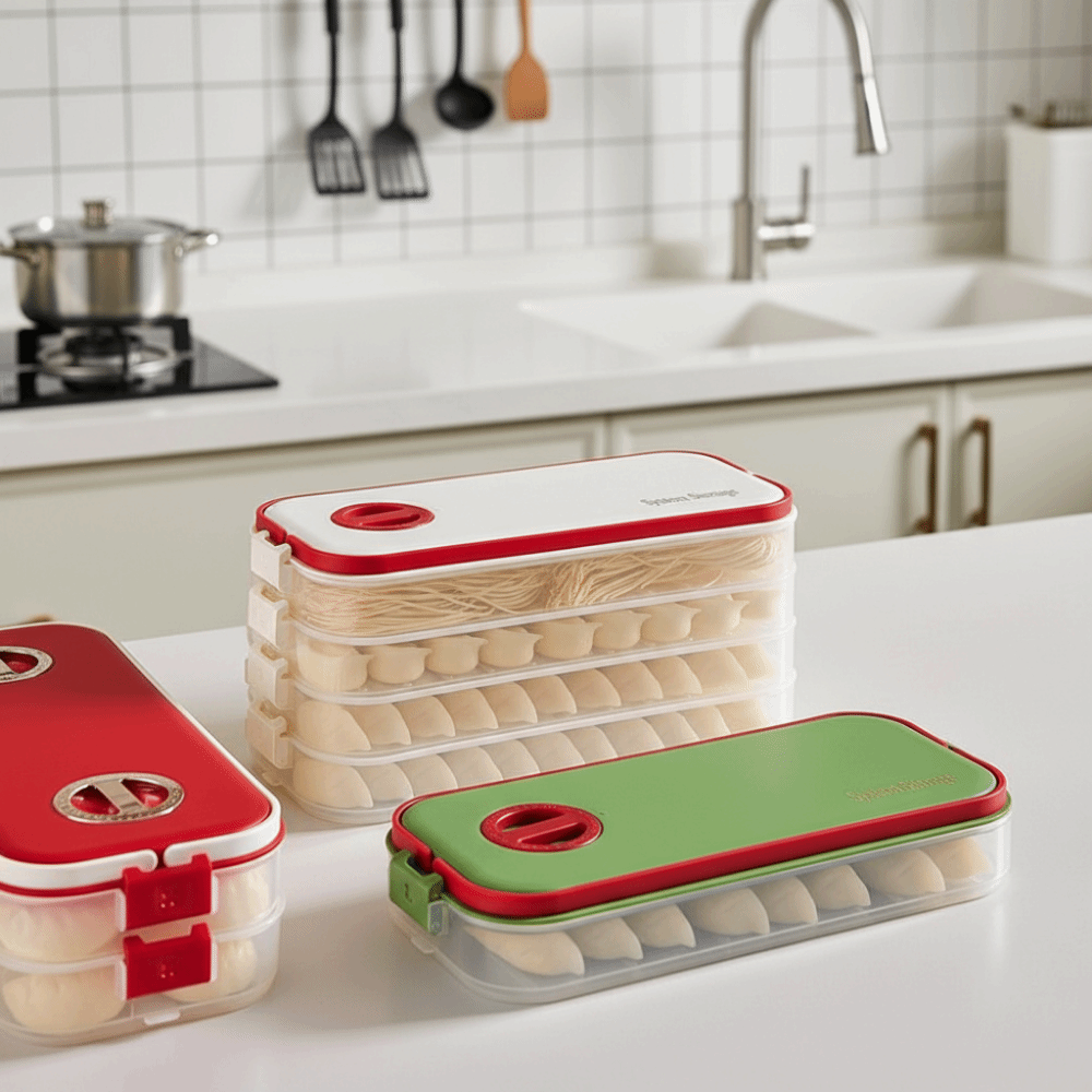 Food Storage Practices - Практичный пластиковый контейнер для пельменей, прозрачный
