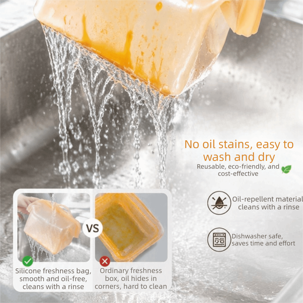 Food Storage Temperature - Герметичные силиконовые пакеты для хранения продуктов,