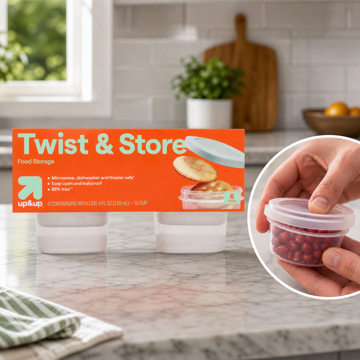 Storage Food Prep - 6-штуковые круглые контейнеры для хранения продуктов