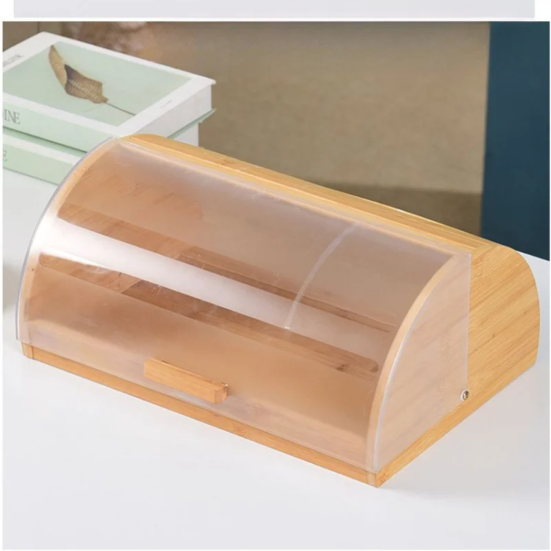 Бамбуковая хлебница с прозрачн – обзор и цена Bread Box Bamboo