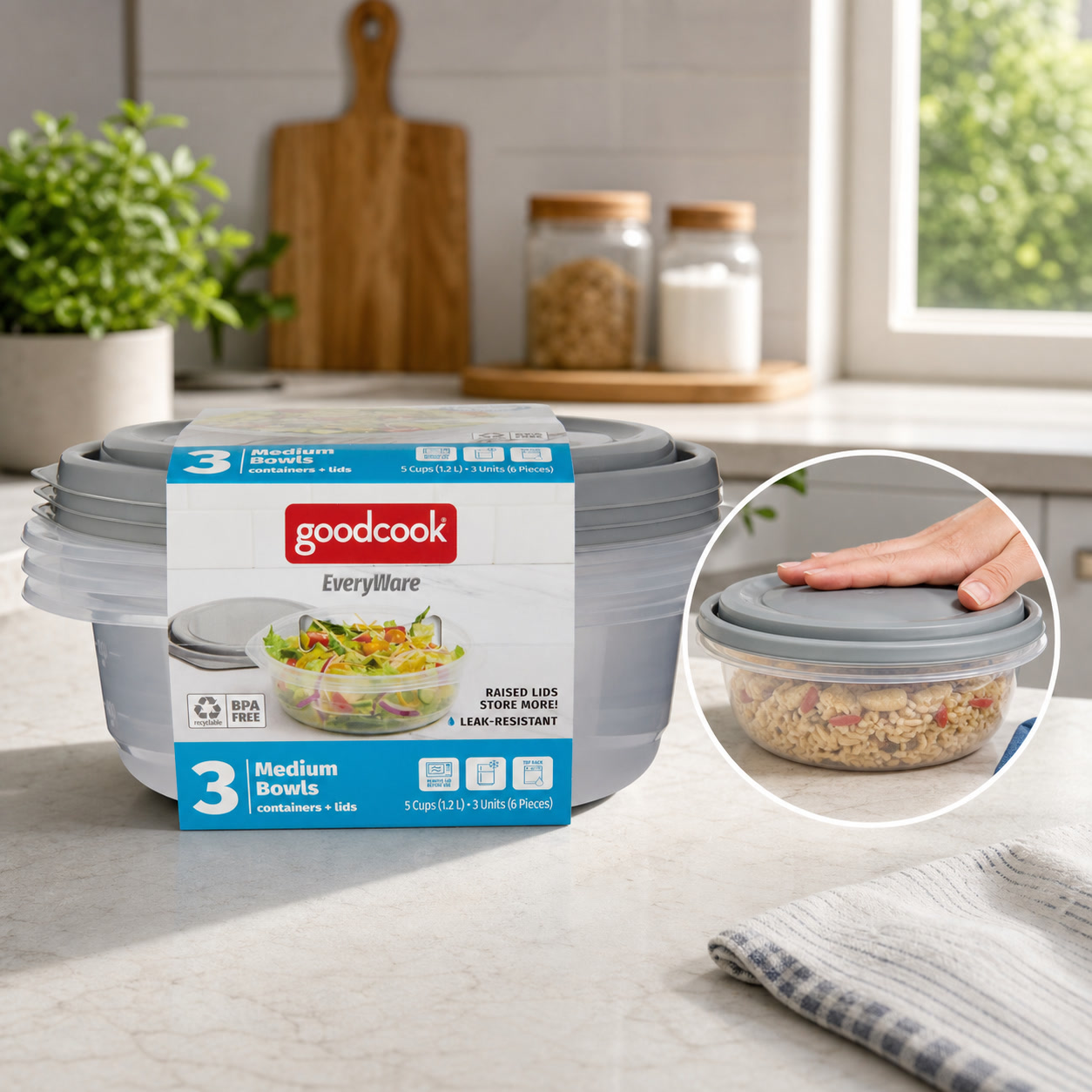 6 шт. круглых контейнеров для  – обзор и цена Storage Food Prep