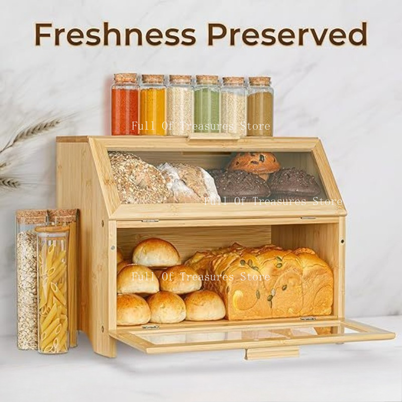 Бамбуковая хлебница для домашн – обзор и цена Bread Box Bamboo