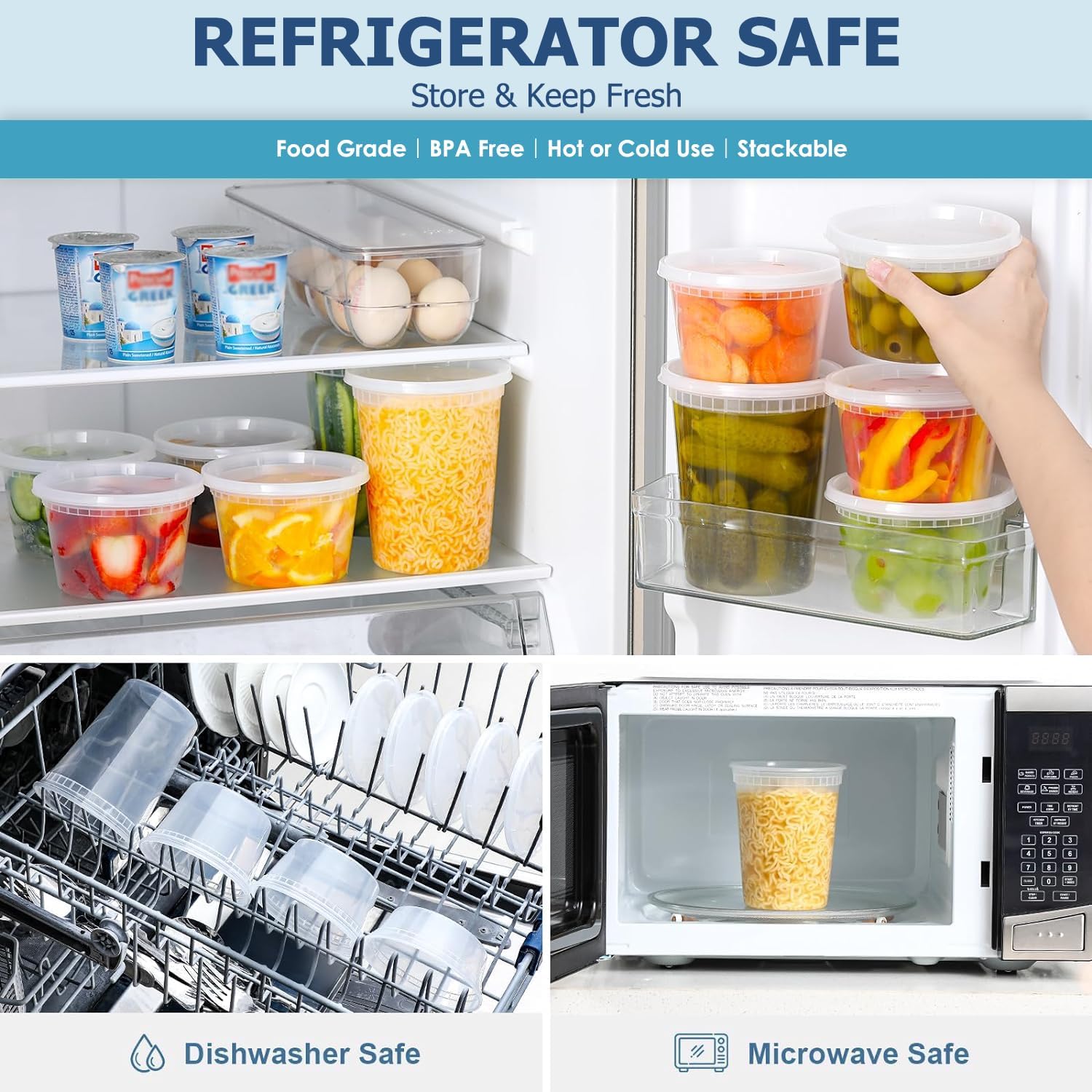 24 шт. контейнеры для хранения – обзор и цена Food Storage Bowls