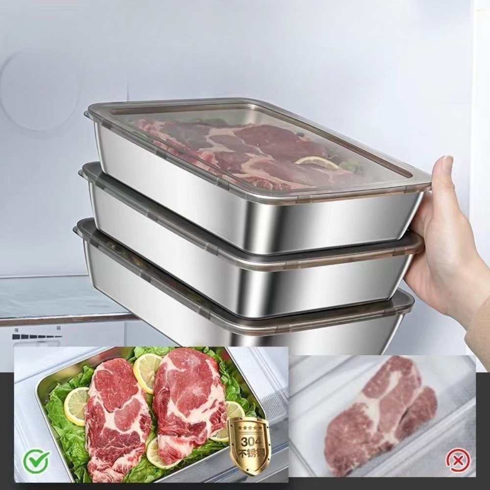 Поднос для сервировки из пищев – обзор и цена Food Storage Stainless Steel Containers