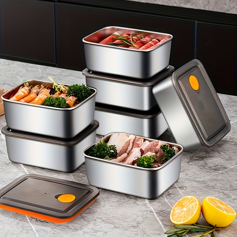 Набор из 4 контейнеров для хра – обзор и цена Food Storage Stainless Steel Containers