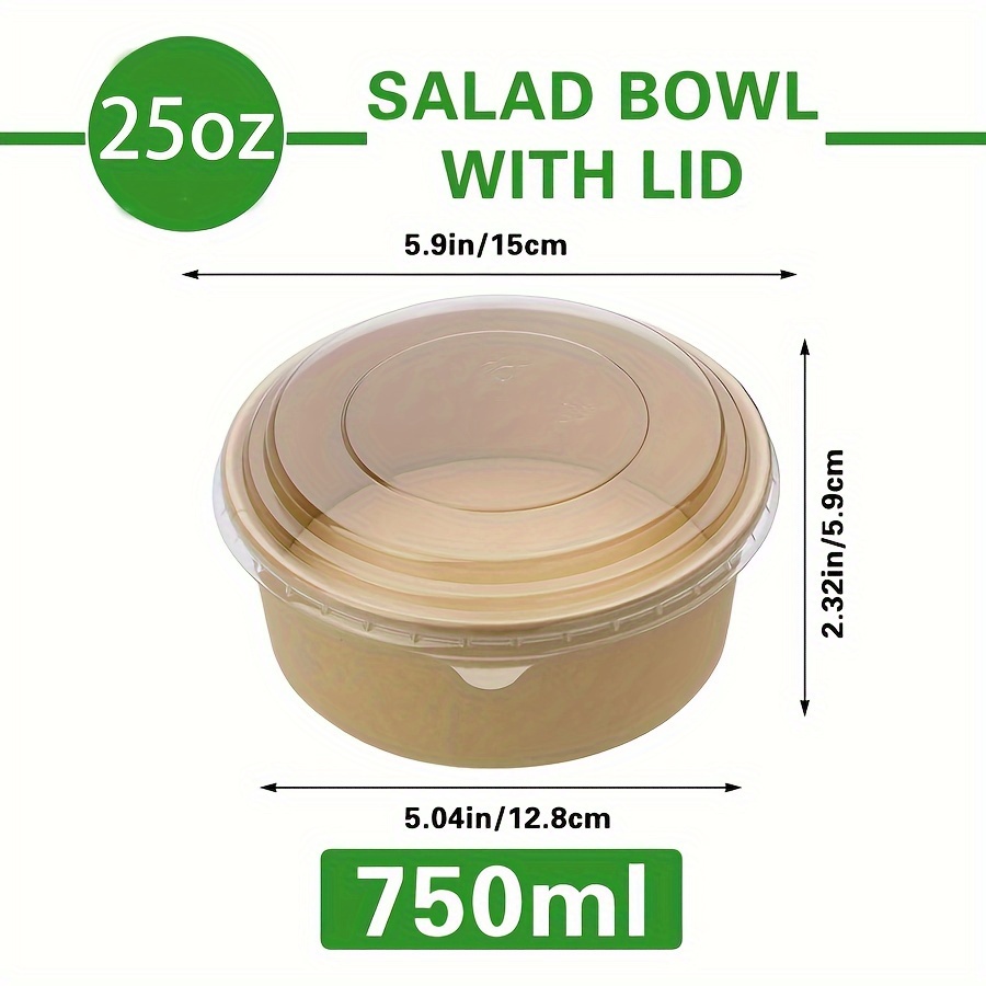 25 унций/750 мл, 25/50 упаково – обзор и цена Food Storage Bowls